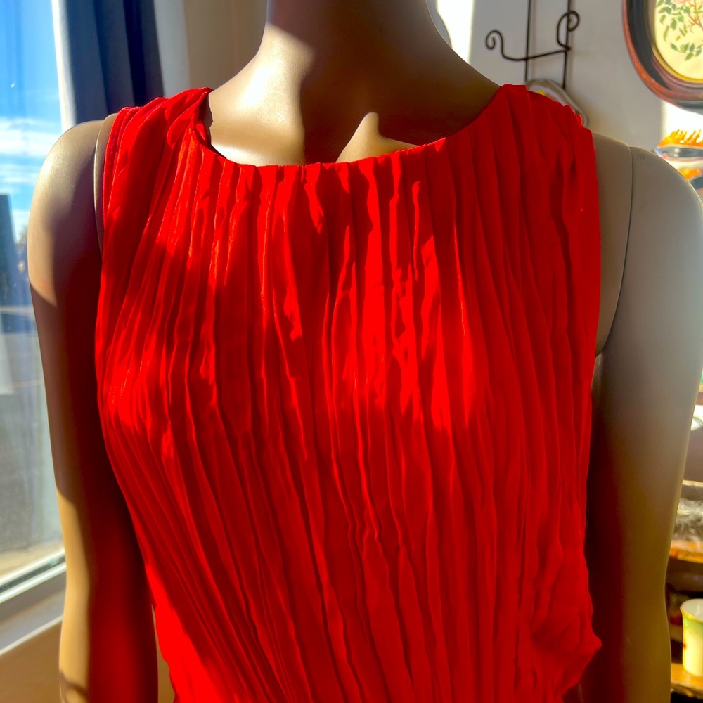 Banana Republic L Women’s Floor Length Formal Orange Red Dress